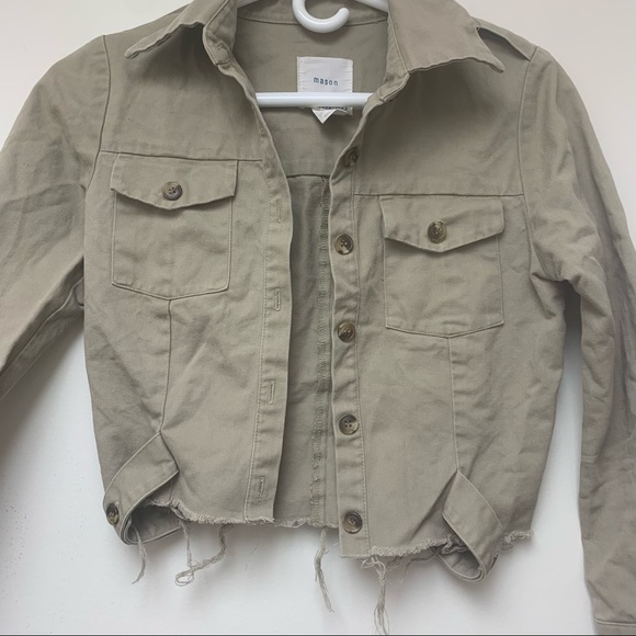 Mason Khaki Cropped Jacket - Picture 3 of 9